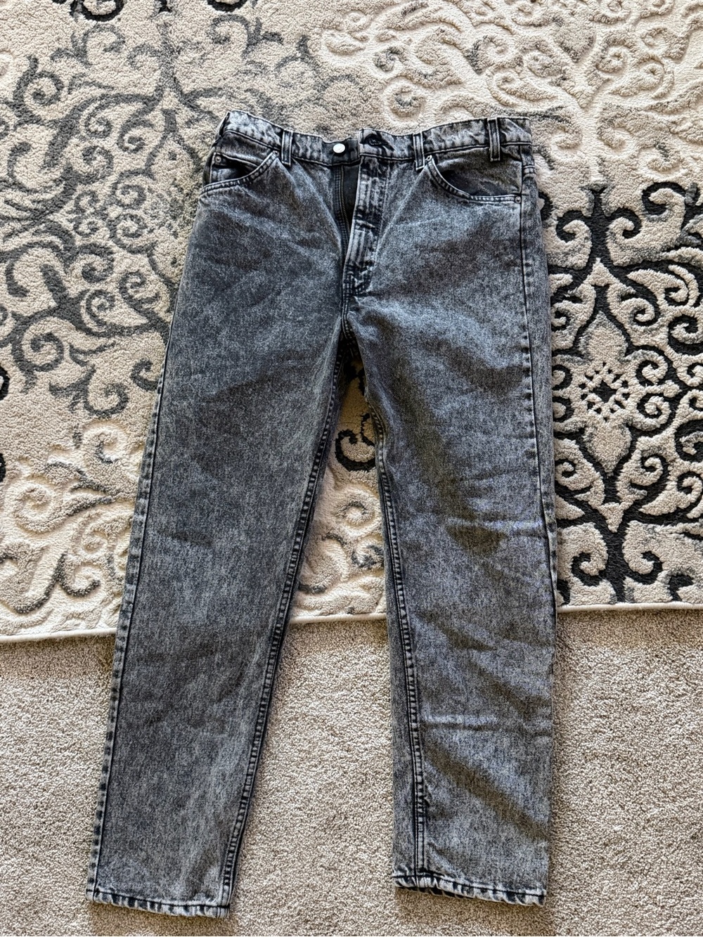 Vintage Levi’s 505 Black Acid Wash Jeans USA 36x30 90s Black Tab